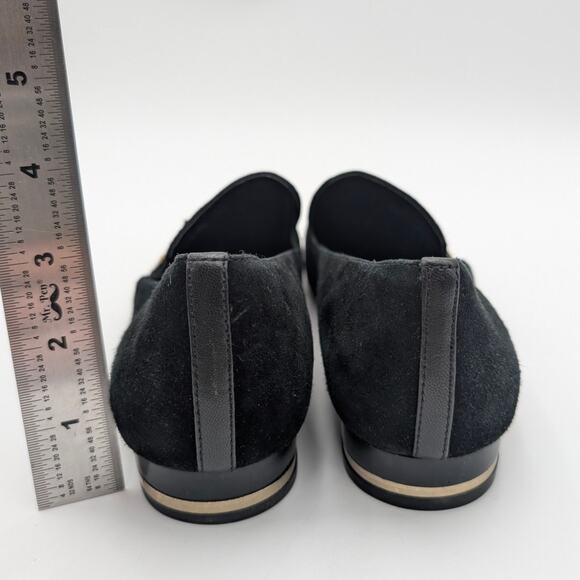 Michael Kors Natasha Suede Gold Star Loafers Women's Black Size US6.5M EU36.5 - Picture 4 of 12